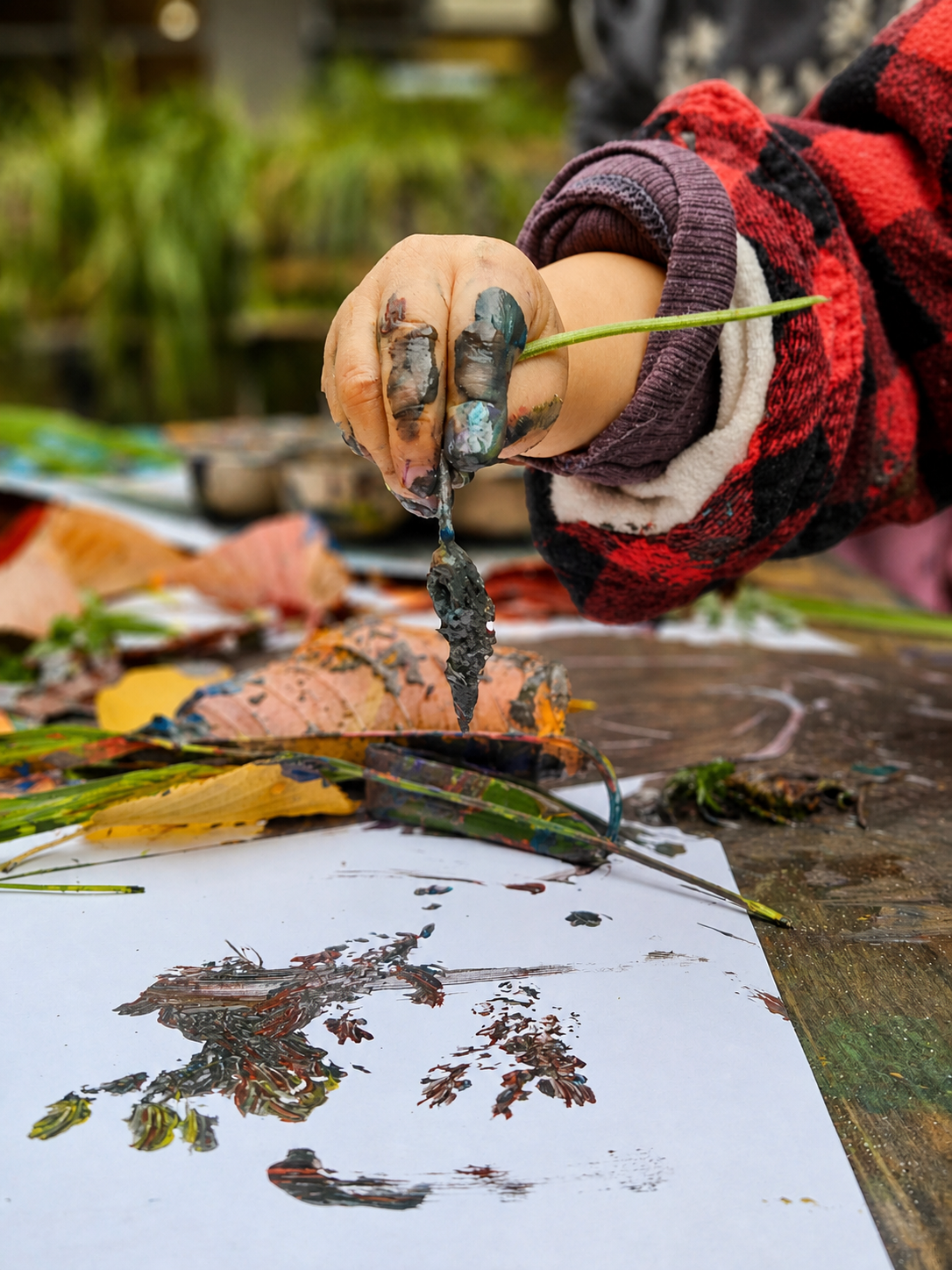 A child exploring through play